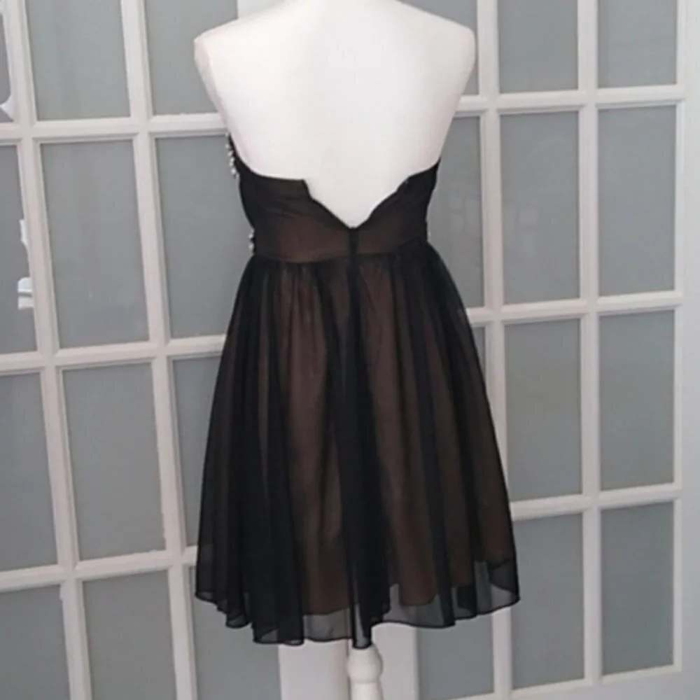 Sequin Hearts Strapless Sweetheart Illusion Dress - Picture 7 of 14